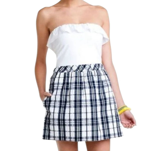 Lilly Pulitzer Dresses & Skirts - Lilly Pulitzer Esmeralda Strapless Dress True Navy Plaid Medium